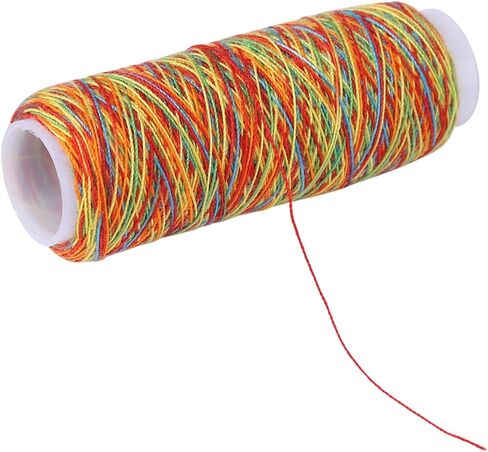 5pcs Sewing Thread Set, Rainbow Polyester Sewing Thread Kit Iridescent Hand Machine Sewing String Spool for Hand Sewing Embroidery Quilting Stitching in Saudi Arabia