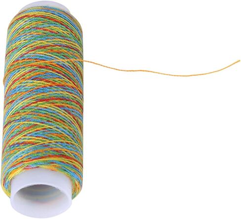 5pcs Sewing Thread Set, Rainbow Polyester Sewing Thread Kit Iridescent Hand Machine Sewing String Spool for Hand Sewing Embroidery Quilting Stitching in Saudi Arabia
