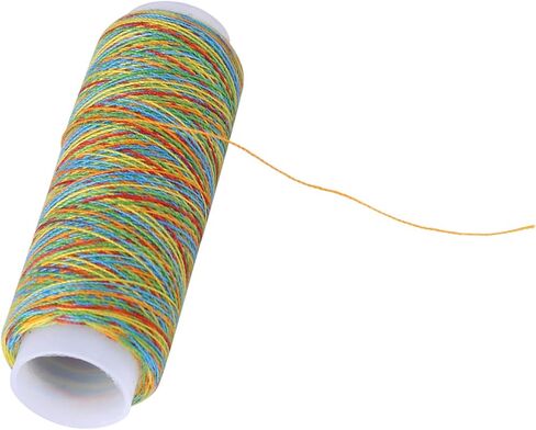 5pcs Sewing Thread Set, Rainbow Polyester Sewing Thread Kit Iridescent Hand Machine Sewing String Spool for Hand Sewing Embroidery Quilting Stitching in Saudi Arabia