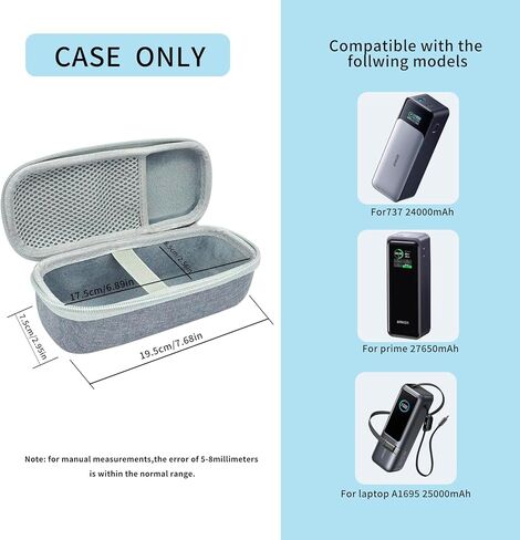 حقيبة سفر صلبة لجهاز Anker Laptop Power Bank 25,000mAh Carrying Box for Prime 27,650mAh 250W & 737 24000mAh 140W Power Bank حقيبة حماية شاحن محمول (الجراب فقط) (أسود) in Kuwait