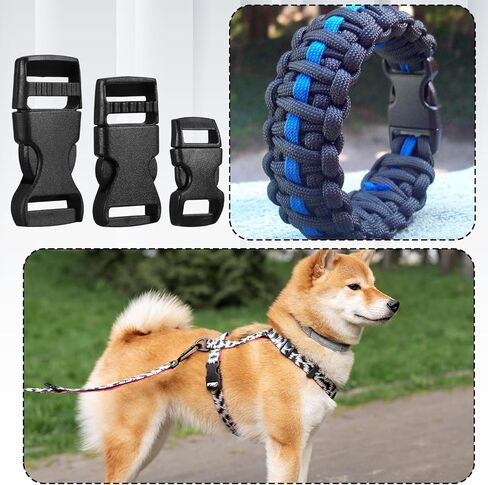 30 Pack Paracord Clips 3/8, 5/8, and 13/16 inch Curved Paracord Bracelet Clip Side Release Plastic Buckles Paracords Bracelet Buckles forBracelets Dog Collar Buckle DIY Craft Accessories in Saudi Arabia