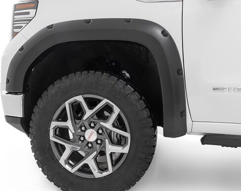 Rough Country Pocket Fender Flares for GMC Sierra (2019-2026 & Refresh) - 2" Extra Tire Coverage, UV-Resistant ABS, Flat Black (Set of 4) in Saudi Arabia