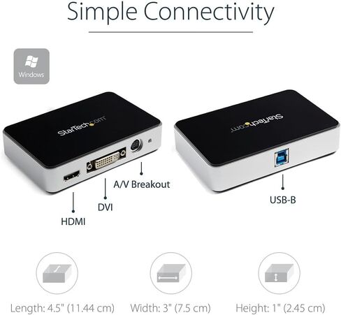 StarTech.com HDMI to USB C Video Capture Device 1080p 60fps - UVC - External USB 3.0 Type-C Capture/Live Streaming - HDMI Audio/Video Recorder Adapter - comp with USB-C/USB-A/Thunderbolt 3 (UVCHDCAP) in Saudi Arabia