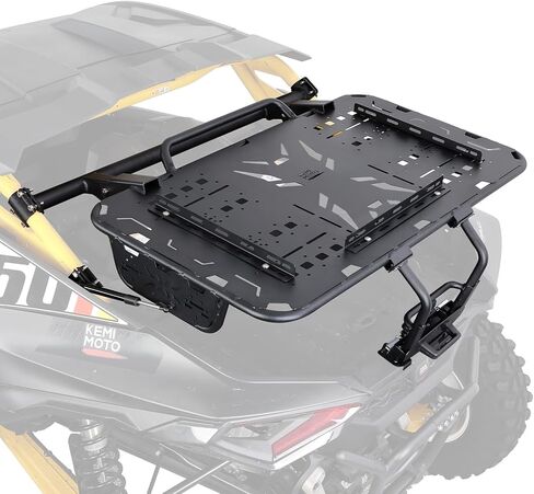 حامل أمتعة حامل الإطارات الاحتياطية من KEMIMOTO متوافق مع Can-Am Maverick R 2024+، ملحقات UTV لسرير رف البضائع الخلفي، استبدل OEM # 715007306 in Saudi Arabia