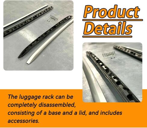 US Stock Roof Rack Fits for Acura MDX 2014 2015 2016 2017 2018 2019 2020 2021 Luggage Cargo Roof Rack Rails Side Bars 2pcs,Silver in Saudi Arabia