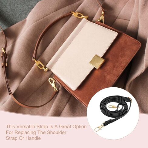 PATIKIL Leather Purse Handle Strap, 2 Pcs 51 Inch Adjustable Length Handbag Strap Replacement DIY Clutch Bag Handle Strap Repair Accessories, Light Pink in Saudi Arabia