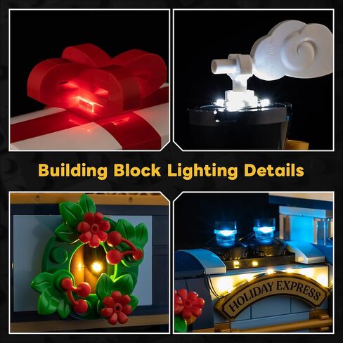 مجموعة إضاءة LED Kyglaring متوافقة مع مجموعة بناء قطار عيد الميلاد 10361 Holiday Express Train من Lego، ترقية التحكم باللمس والتعتيم (الأضواء فقط، لا توجد مجموعة نماذج) in Kuwait