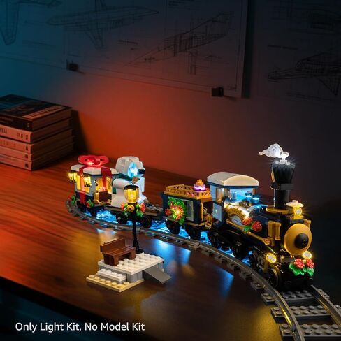 مجموعة إضاءة LED Kyglaring متوافقة مع مجموعة بناء قطار عيد الميلاد 10361 Holiday Express Train من Lego، ترقية التحكم باللمس والتعتيم (الأضواء فقط، لا توجد مجموعة نماذج) in Kuwait