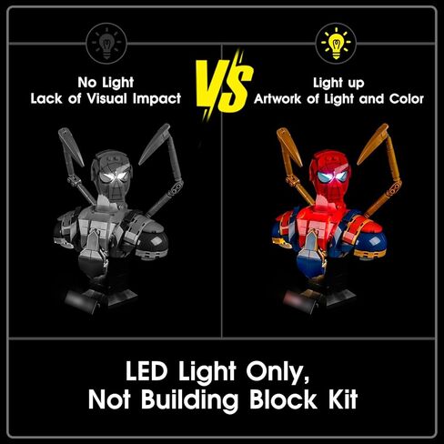 ضوء LED لمجموعة Lego 76191 Marvel Infinity Gauntlet، مجموعة إضاءة متوافقة مع نموذج مكعبات البناء Lego 76191، غير متضمنة مجموعة النموذج in Saudi Arabia