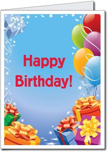VictoryStore Jumbo 3 Foot Happy Birthday Card, Presents And Balloons, 24x36-Inches Card, Ships In Jumbo Envelope, (Stock,12426) in Saudi Arabia