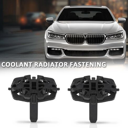 LQI Radiator Fastening Element Clip 2pcs Fit BMW 17118482944, 17118619382, Compatible Auto Fastener Clip Accessories in Saudi Arabia