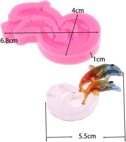 Angel Wings Cute Dolphin Shape Silicone Mold Dolphin Diving Resin Mold Soap Mold DIY Epoxy Resin Casting Molds in Saudi Arabia