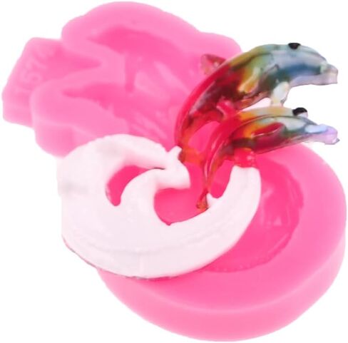 Angel Wings Cute Dolphin Shape Silicone Mold Dolphin Diving Resin Mold Soap Mold DIY Epoxy Resin Casting Molds in Saudi Arabia