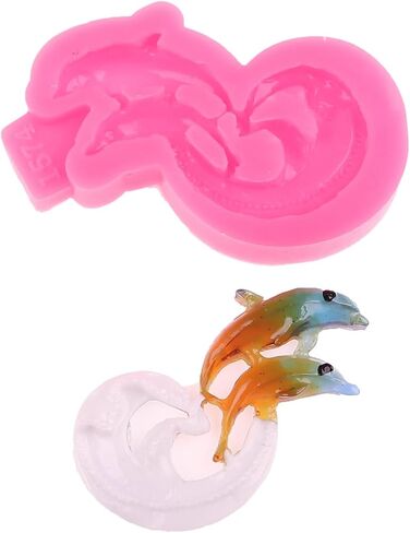 Angel Wings Cute Dolphin Shape Silicone Mold Dolphin Diving Resin Mold Soap Mold DIY Epoxy Resin Casting Molds in Saudi Arabia