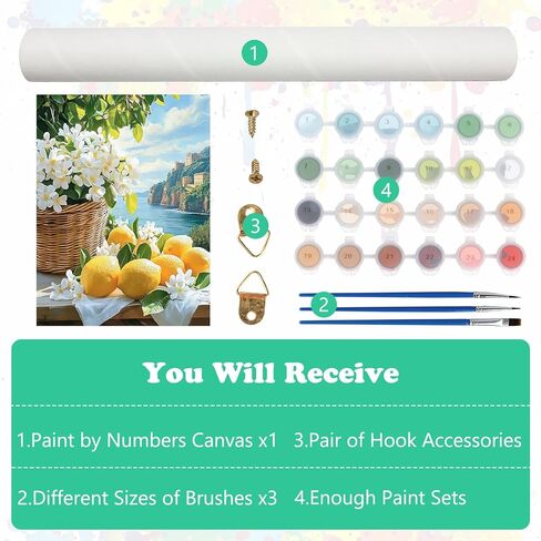 MEIYUDA Bookself Paint by Numbers Kit, Vintage Boho Paint by Numbers for Adults Beginners, DIY Acrylic Oil Painting by Number on Canvas for Home Wall Decor Gift 12x16in in Saudi Arabia