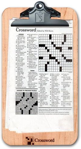 Crossword Puzzle Wood Clipboard, Novelty Hardwood Engraved Clipboards 7.5" x 13" in Saudi Arabia