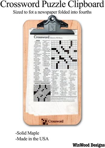Crossword Puzzle Wood Clipboard, Novelty Hardwood Engraved Clipboards 7.5" x 13" in Saudi Arabia