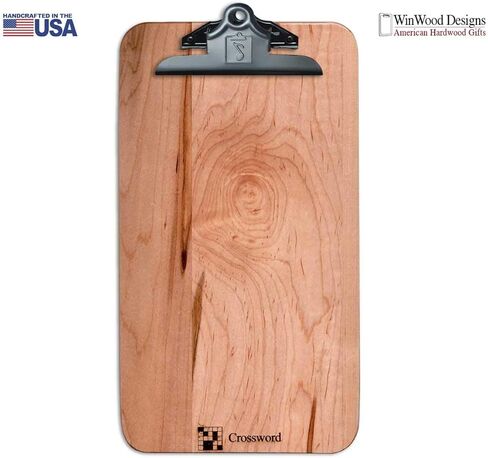 Crossword Puzzle Wood Clipboard, Novelty Hardwood Engraved Clipboards 7.5" x 13" in Saudi Arabia