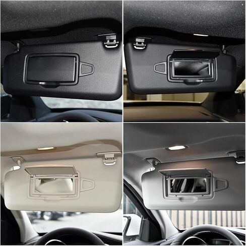 غطاء مرآة تجميل أمامي للسيارة من الشمس الأمامي مناسب لسيارة Mercedes Benz C GLC Class W205 W253 C200 C300 2015-2021 (بيج، يسار) in Kuwait