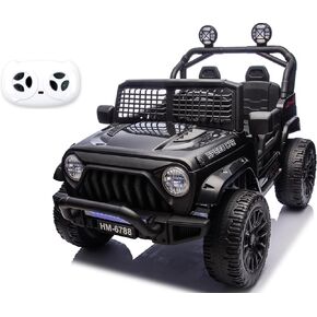 24V Ride On Car, Electric Car for Kids, Ride on Toys, Kids Cars with 3 Speeds Adjustable, Bluetooth, Parent Remote Control, Spring Suspension, AUX Port-Black in Saudi Arabia