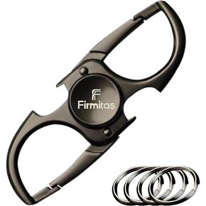 keychain Stress Relief Tool for Adults & Teens with Bottle Opener | Alloy Metal Focus Toy & Portable Key Ring | 3X Life Tungsten Spring & Professional Bearing Black 3-in-1 in Saudi Arabia