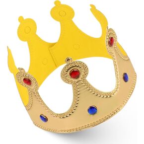 Gold King Crowns Prince Birthday Crown Hat Soft Royal Crown Dress-Up for Birthday Party Halloween Accessories Photo Props in Kuwait