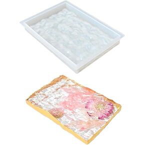 Table Display Tray Silicone Mold Easy Release Tabletop Water Ripples Display Plate Resin Mould Handmade Craft Supplies in Saudi Arabia