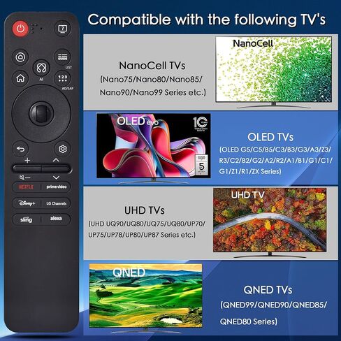 Magic Remote Compatible for LG Smart TV,Universal Replacement Magic Control for 2023 to 2019 LG TV,Compatible AN-MR23GA/23GN,AN-MR22GA/22GN,AN-MR21GA,for UHD OLED QNED NanoCell 4K 8K Models in Saudi Arabia