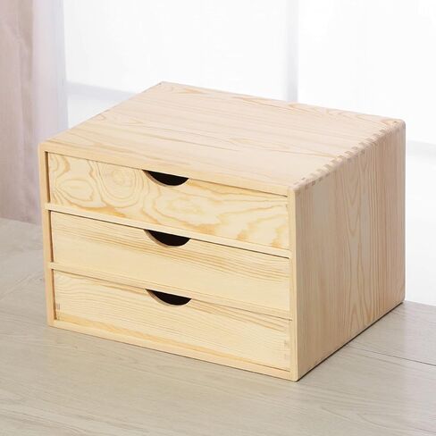 Drawer Type Multi Layer A4 Flat File Cabinet - Desktop Solid Wood Storage Box, File Organizer, Office Supplies Organizer for Home Office Counter Craft Decoration (1 Layers) in Kuwait