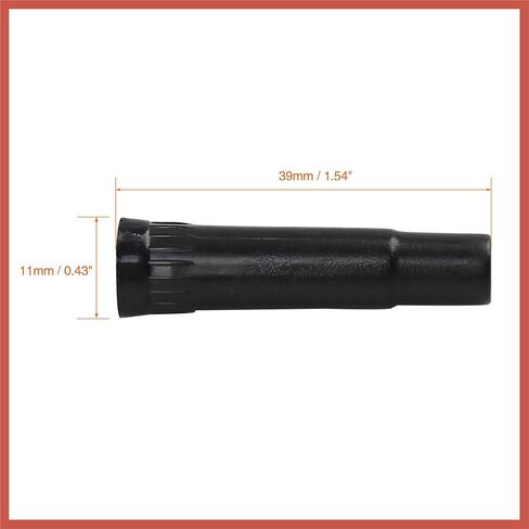 ACROPIX 4 Pcs Screw-on Valve Cap Stem Extension Wheel Tire Cap Extender Adapter for Auto Car Truck with Length 39mm Plastic Black Car Parts in Saudi Arabia