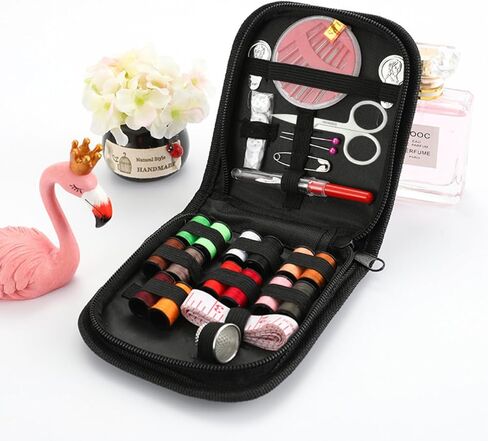 27pcs Sewing Kit with Case Portable Sewing Supplies for Home Traveler, Adults, Beginner, Emergency,Contains Thread, Scissors, Needles,Measuring Tape in Saudi Arabia