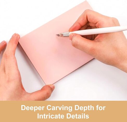 SGHUO 12pcs 4"x6" Pink Rubber Carving Blocks Linoleum Block Stamp Making Kit in Kuwait