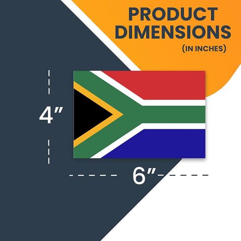 Magnet Me Up South Africa South African Flag Car Magnet Decal, 4x6 Inches, Heavy Duty Automotive Magnet for Car, Truck SUV in Saudi Arabia