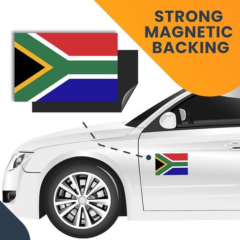 Magnet Me Up South Africa South African Flag Car Magnet Decal, 4x6 Inches, Heavy Duty Automotive Magnet for Car, Truck SUV in Saudi Arabia