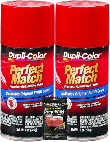 Dupli-Color Cardinal Red Exact-Match Automotive Paint for Ford Vehicles - 8 oz, Bundles with Prep Wipe (3 Items) in Saudi Arabia