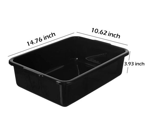 4-Pack Commercial Bus Tubs 8L, White Plastic Bus Box/Tote, Bus Wash Dish Basin Pans in Kuwait