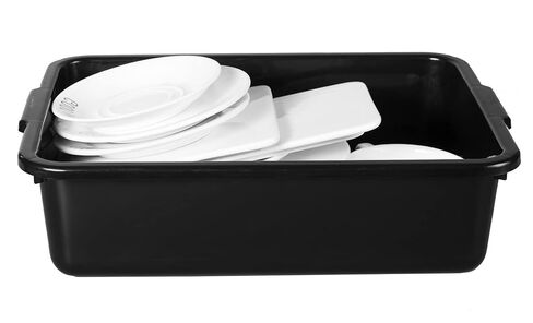 4-Pack Commercial Bus Tubs 8L, White Plastic Bus Box/Tote, Bus Wash Dish Basin Pans in Kuwait