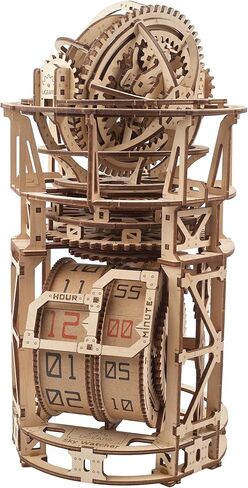 UGEARS Aero Clock 3D Wooden Puzzles for Adults Idea 3D Puzzle Clock to Build DIY Wooden Puzzle Mechanical Clock Kit - Wall Clock with Pendulum Wood Model Kit in Kuwait