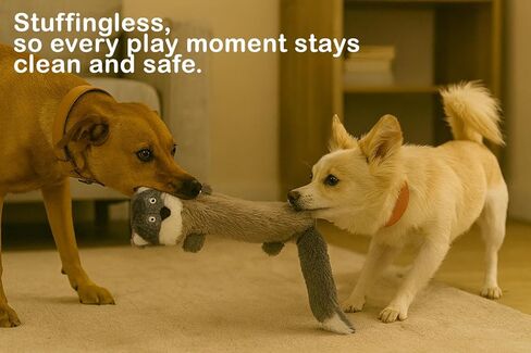 JALOUSIE 5 Pack Dog Bungee Stretch Toy Squeaky Dog Crinkle Chew Toy - Stuffingless Crinkle Paper Body No Mess - Sealed Stuffed Squeaky Head - Interactive Play Dog Crinkle Paper Sound Toy Value Bundle in Kuwait