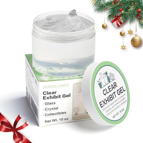 Clear Exhibit Gel 6 oz, Removable Adhesive Gel for Museum & Home Collections, Invisible Reusable Museum Exhibit Putty for Glass, Ceramic, Crystal, Non-Toxic in Saudi Arabia