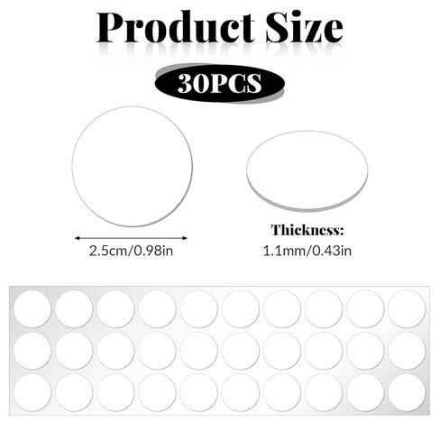 30 Pcs Double Sided Sticky Dots, 25mm Clear Removable Sticky Dots, Round Putty, Double-Sided Tape for Car Phone Mounts, Crafts, Posters, Balloons, DIY Projects. in Saudi Arabia