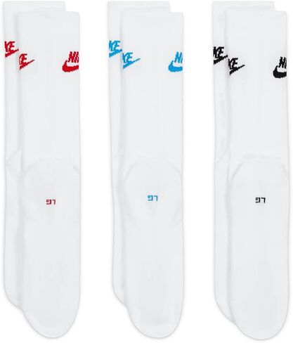 Nike Sportswear Everyday Essential Crew Socks (3 Pairs) Adult DX5, Size L in Saudi Arabia