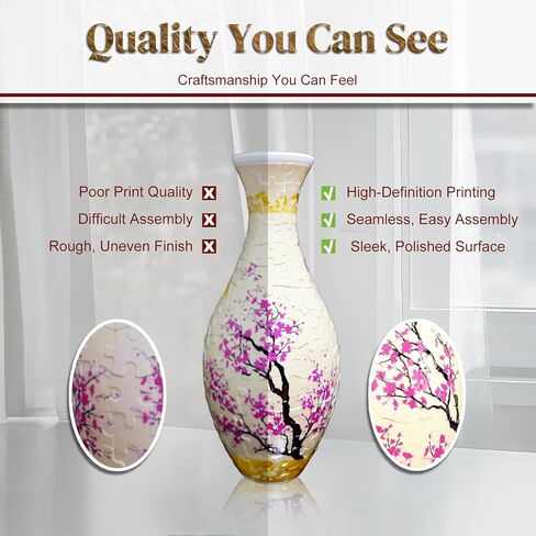 3D Puzzle Vase Unique Flower Vase，Made by 160 Curved Plastic Puzzle Pieces House Warming Gift for Flower Arrangements and Home Decoration in Saudi Arabia