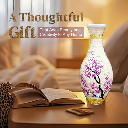 3D Puzzle Vase Unique Flower Vase，Made by 160 Curved Plastic Puzzle Pieces House Warming Gift for Flower Arrangements and Home Decoration in Saudi Arabia