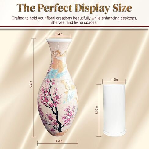 3D Puzzle Vase Unique Flower Vase，Made by 160 Curved Plastic Puzzle Pieces House Warming Gift for Flower Arrangements and Home Decoration in Saudi Arabia