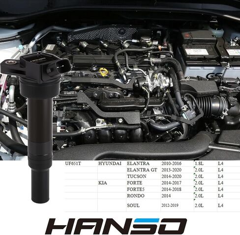 UF651 273002E000 GN10633 Set of 4 Ignition Coils for Hyundai ELANTRA,TUCSON KIA FORTE,SOUL (1.8L 2.0L L4) in Saudi Arabia