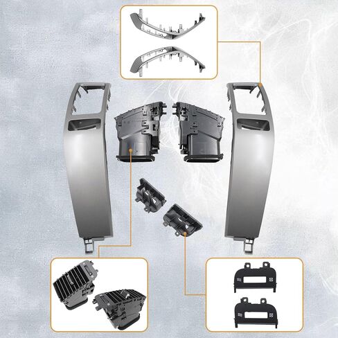 2 قطعة منفذ مكيف هواء مركزي 55474-60040 مناسب لسيارة Toyota Land Cruiser Prado LC120/J120 2002-2009، مناسب لسيارة Lexus GX470 2003-2009، لوحة فتحة تهوية لوحة أجهزة تكييف الهواء ولوحة شبكة تهوية in Saudi Arabia