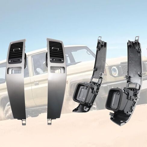 2 قطعة منفذ مكيف هواء مركزي 55474-60040 مناسب لسيارة Toyota Land Cruiser Prado LC120/J120 2002-2009، مناسب لسيارة Lexus GX470 2003-2009، لوحة فتحة تهوية لوحة أجهزة تكييف الهواء ولوحة شبكة تهوية in Saudi Arabia