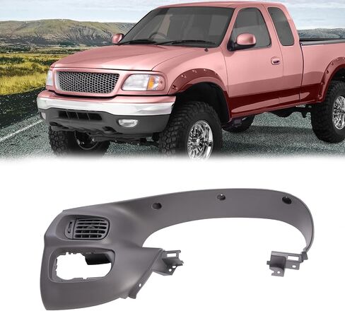 HECASA Upper Dashboard Pad Bezel W/Switch Air Vent Compatible with 1997-2003 Ford F150 Expedition ABS Plastic Dash Trim Bezel Replacement Instrument Cluster Bezel Trim Panel Gray in Saudi Arabia
