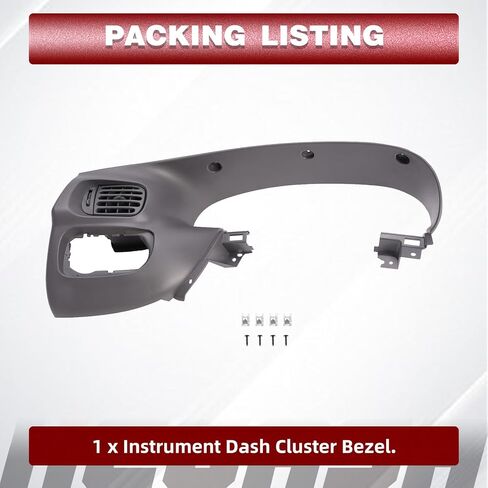 HECASA Upper Dashboard Pad Bezel W/Switch Air Vent Compatible with 1997-2003 Ford F150 Expedition ABS Plastic Dash Trim Bezel Replacement Instrument Cluster Bezel Trim Panel Gray in Saudi Arabia